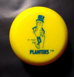 Planters Mr Peanut Yellow Toy Yo Yo 1970s Plastic Unused Old Stock Vintage Retro